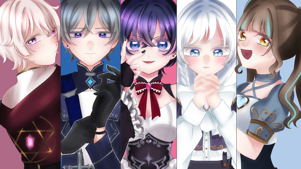 うたってみたサムネイルや立ち絵作成いたします 目を引くサムネイル、MV映えする立ち絵を誠心誠意作成します イメージ6