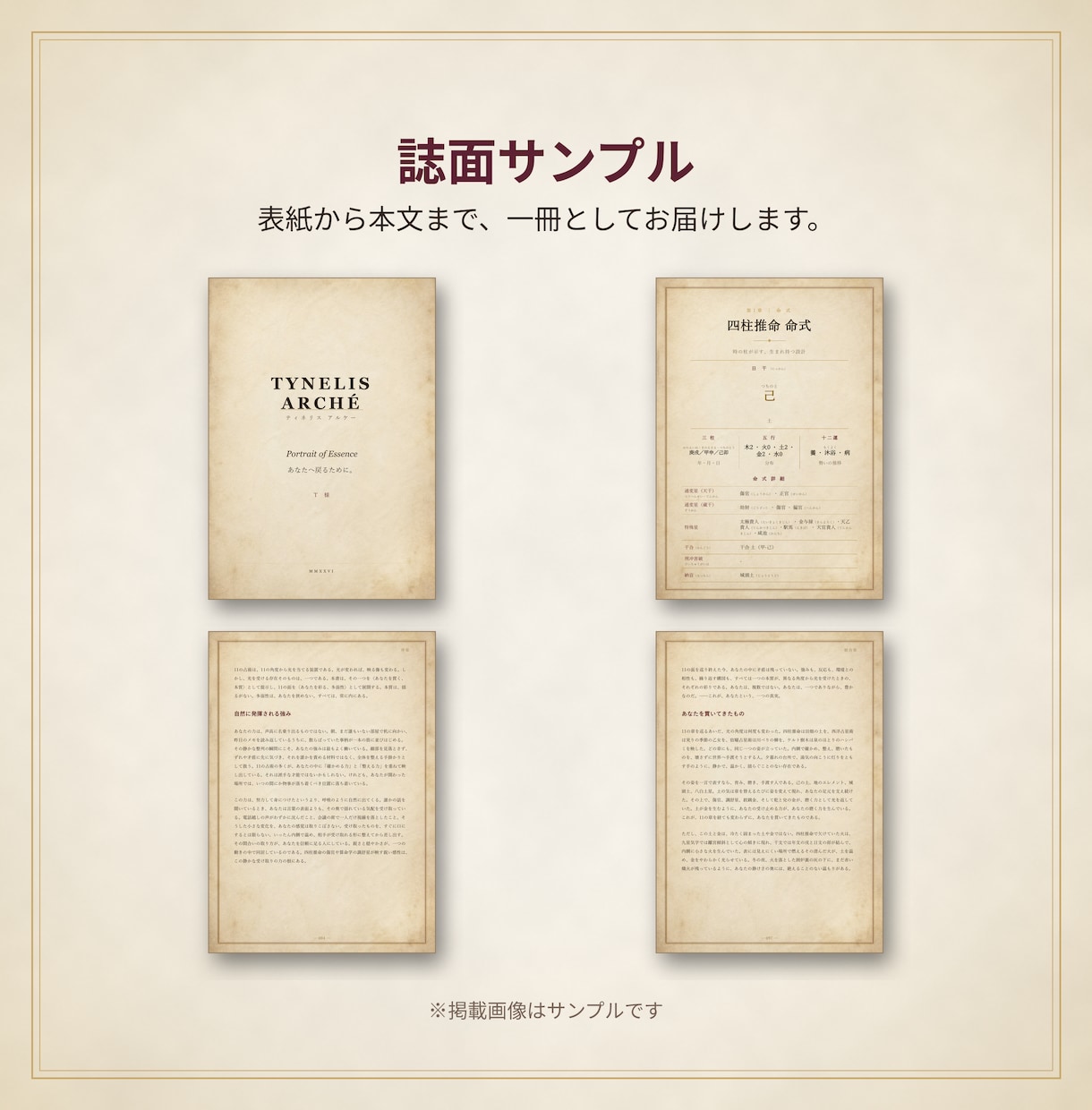 あなたという人物を、11の視点から描き出します あなたを貫く本質と、あなたを彩る多面性を一冊 に。 イメージ4