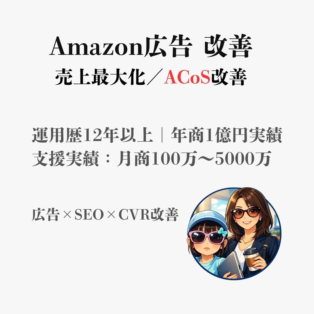 Amazon広告SEO改善 コンサルします ACoS・ROAS改善・売上最大化を支援します イメージ1