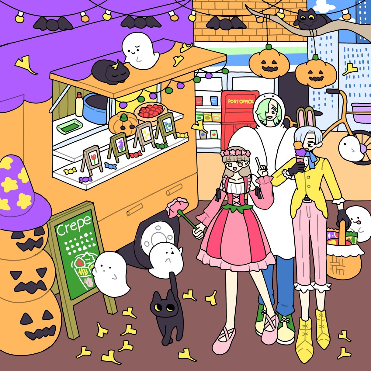 ポップでカラフルなキャラクターイラストお描きします あなたの好きを世界ごと描きます。 イメージ2