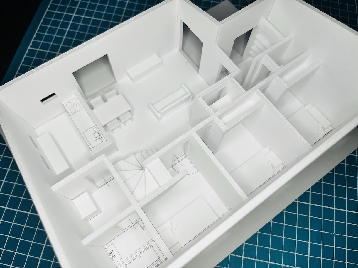 建築白模型製作します 外観や間取りなどを立体的に確認されたい方はご活用ください♪ イメージ8
