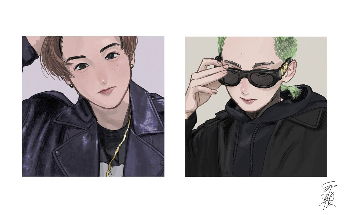 当方の絵柄で似顔絵描きます 自分用やプレゼントにお使いください！ イメージ3