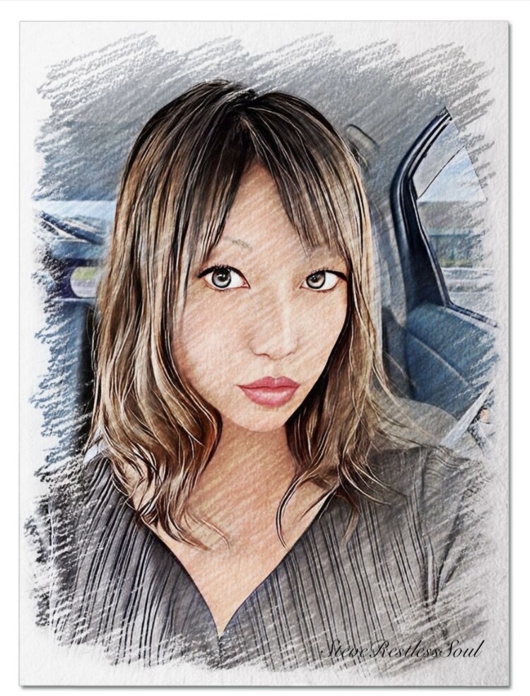 似顔絵・ペット・車やバイクの色鉛筆画作成します 写真を優しいタッチの色鉛筆画にいたします。文字入れも料金内◎ イメージ7