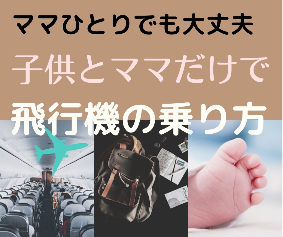 はじめての帰省『子連れで飛行機の乗り方』教えます ０〜１歳児ママさん必見☆安心して一人で子連れで飛行機に乗ろう イメージ1