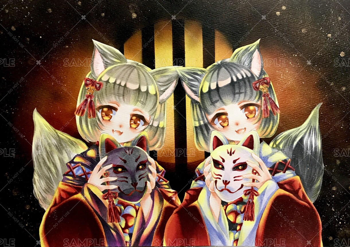 コピックでオリジナルイラストをお描きします 特別な一枚、丁寧に制作いたします イメージ1
