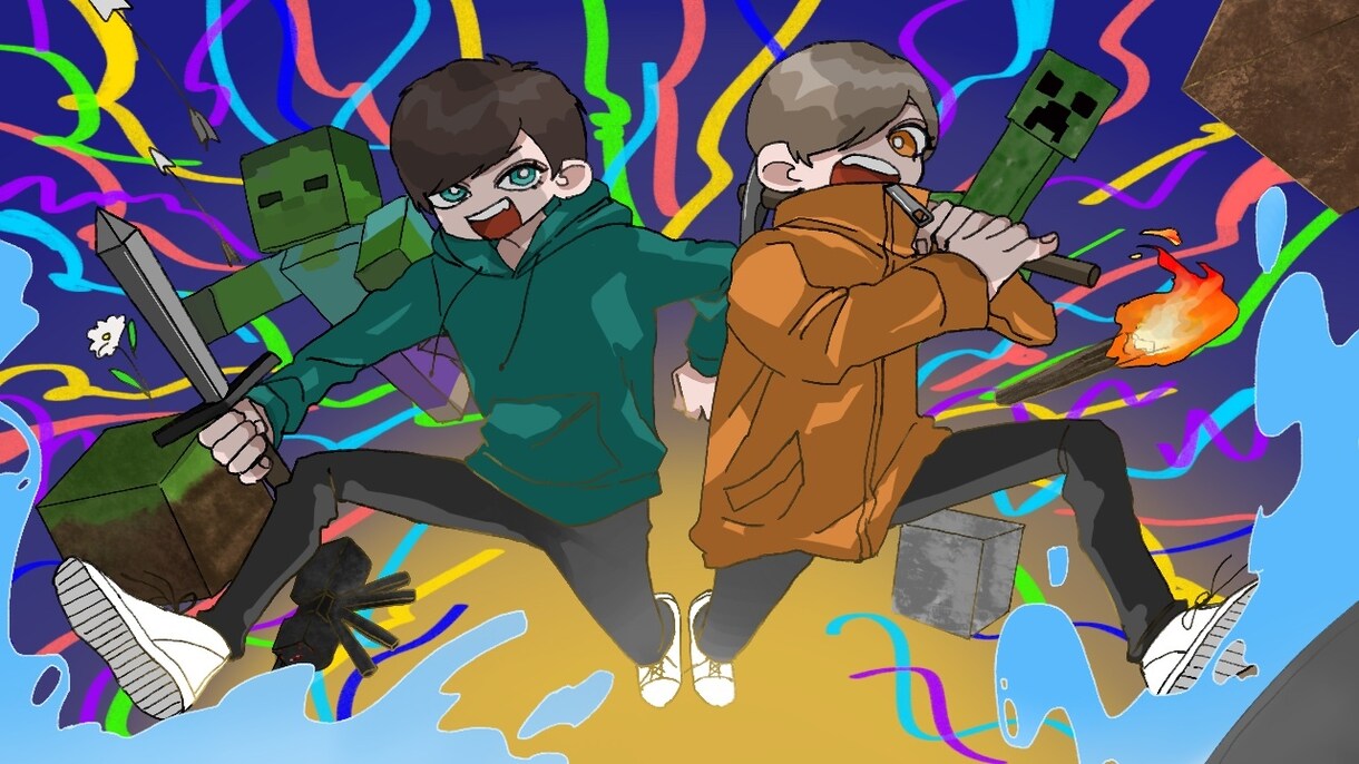 貴方だけの素敵な1枚絵、動画サムネイラスト描きます 歌ってみた、ゲーム実況、生配信用など色々お任せ下さい！ イメージ5