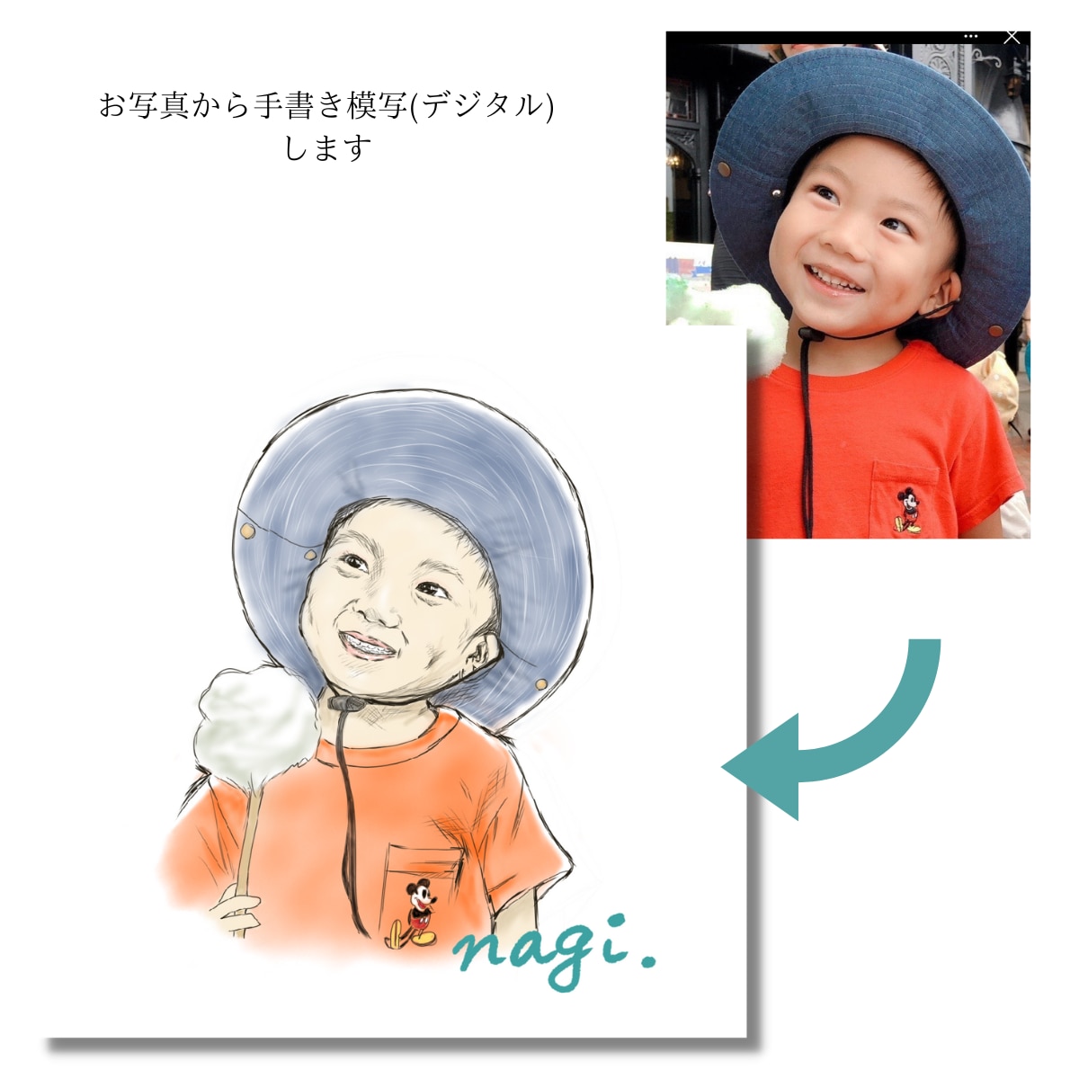 写真からスケッチ風似顔絵を描きます 誇張しないイラスト♪世界に一枚のイラストを飾りませんか？ イメージ2