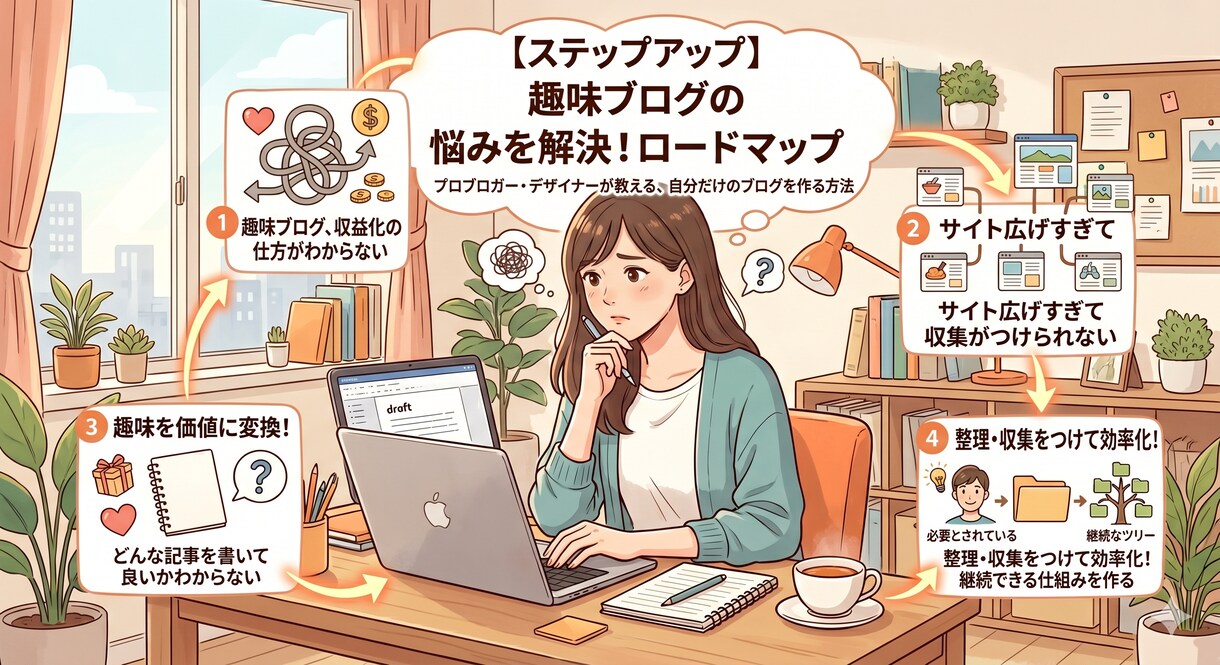 ブログサイトの構築・記事作成をします 初心者がつまづきやすいサイト設計をサポート！ イメージ3