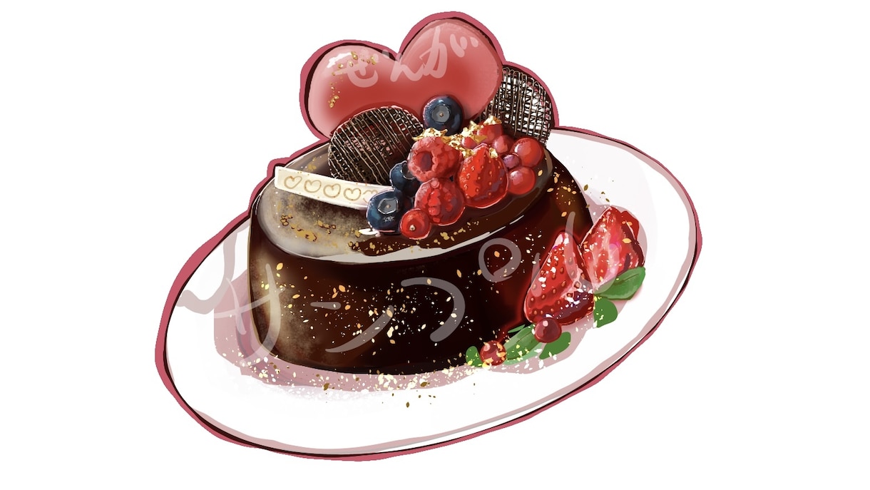季節もの量産型SDキャラ＆ケーキをお描きします 量産型SDキャラとケーキセット(2/10まで！) イメージ2