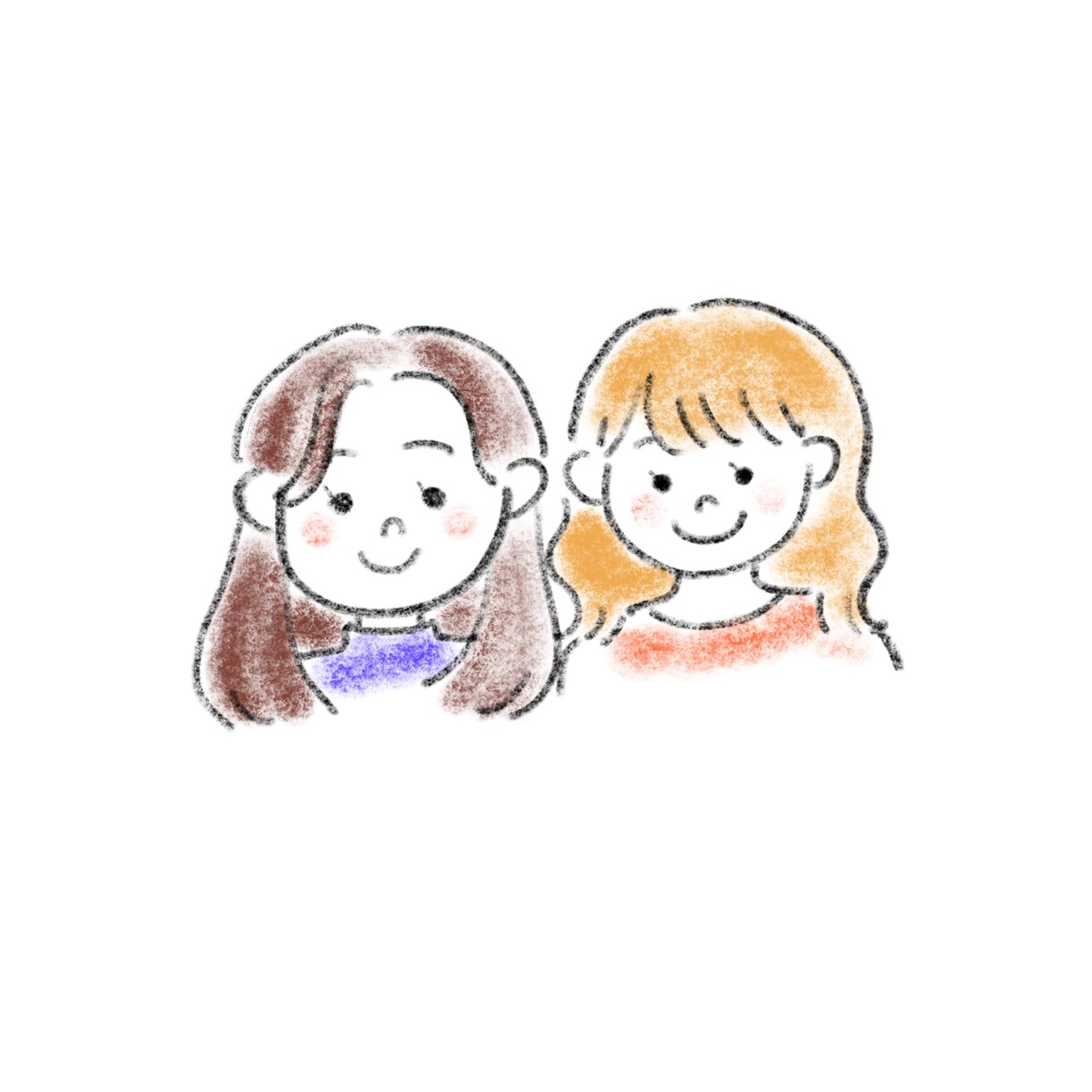 ゆるっとした人物画を描きます ほっとする、ゆるいタッチのイラスト イメージ4