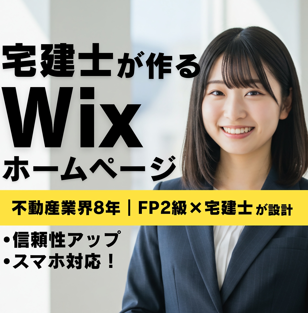 不動産業界専門のWixホームページ制作します 宅建士・FP2級保有｜不動産業界8年の現場経験者が設計します イメージ1