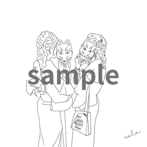シンプルでかわいい線画イラストをご提供いたします 何度でも修正可能！気持ちの良いお取り引きを､､､ イメージ2
