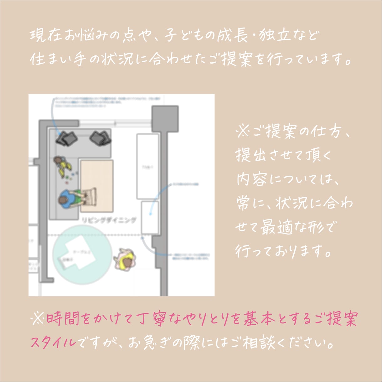 インテリアのプロがお部屋のレイアウトをご提案します 一級建築士があなたの生活に合ったあなただけのプランを考えます イメージ3
