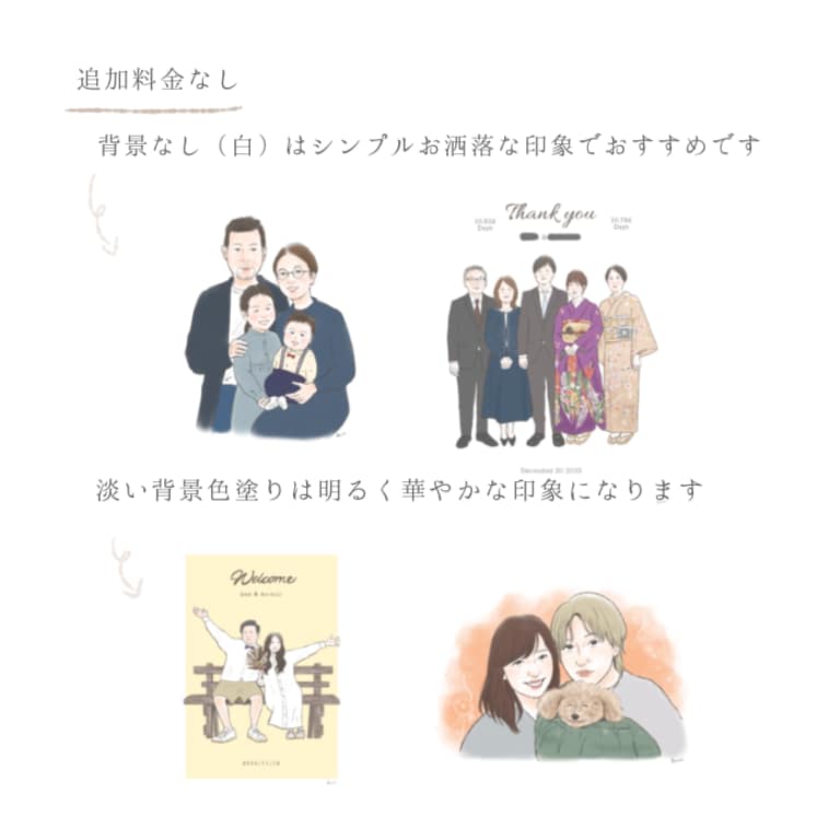 大人数も◎お洒落でほっこりする似顔絵をお描きします 長寿祝いやウエディングに。バラバラの写真でもOK！ イメージ5
