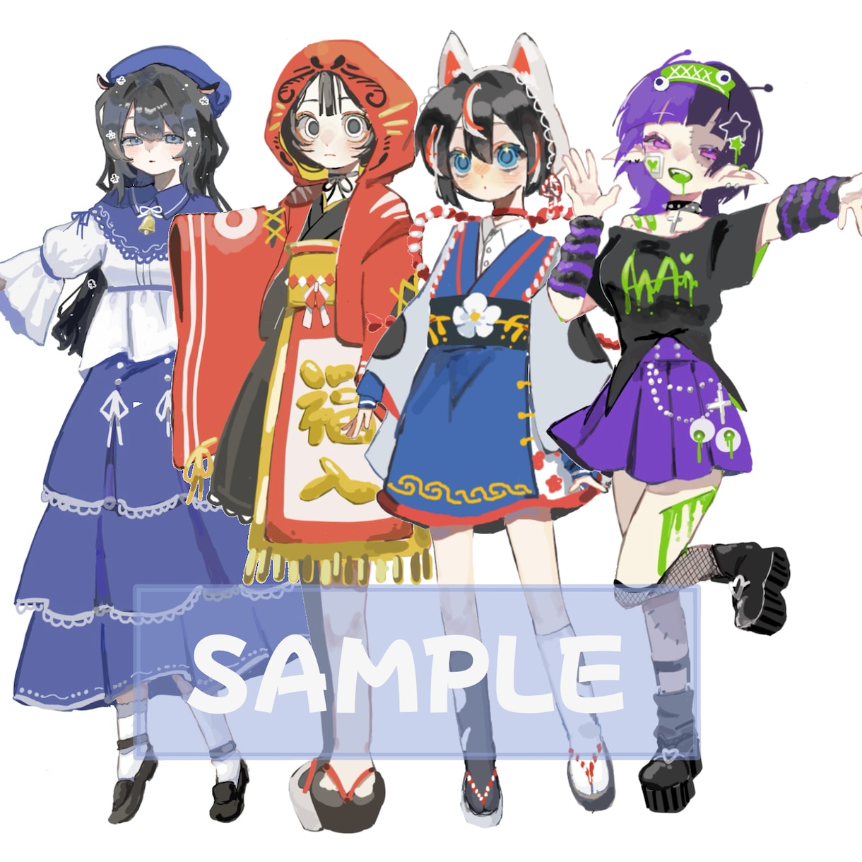 半額キャンペーン中！立ち絵を制作します TRPG・配信・ゲーム制作等に使用できる立ち絵を制作します イメージ5