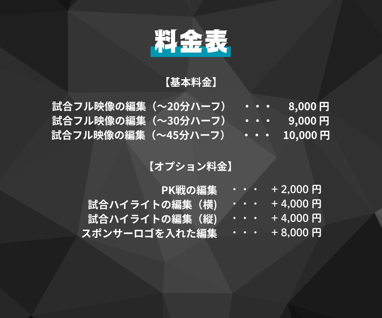 サッカーの試合映像の編集をします 対戦カード・スコア表示などプロの試合映像のような編集をします イメージ4