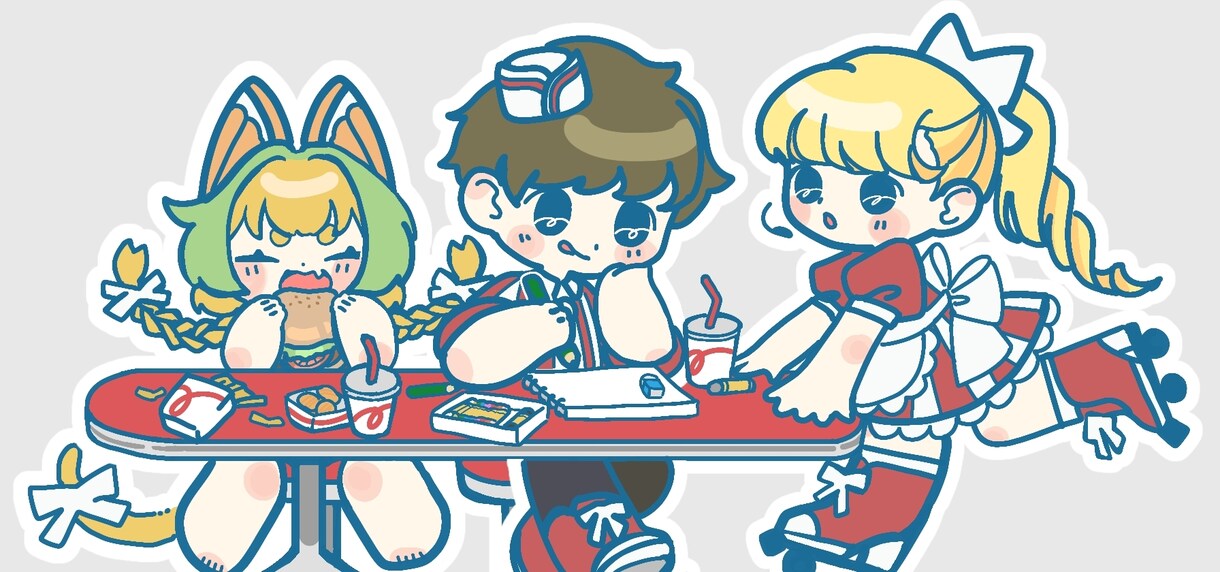 最短即日納品！ポップで可愛いキャラクター描きます グッズや広告に！温かくかわいい個性あるデザイン イメージ4