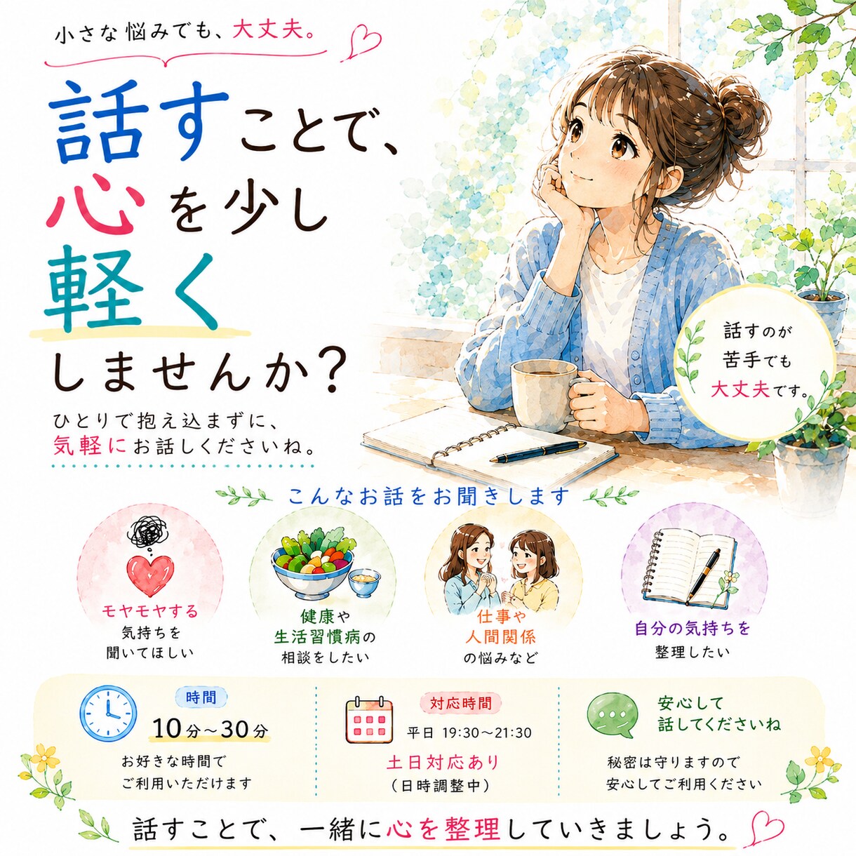 あなたの「ちょっと聞きたい」に寄り添います 病院と日常の間をつなぐ相談相手 イメージ1