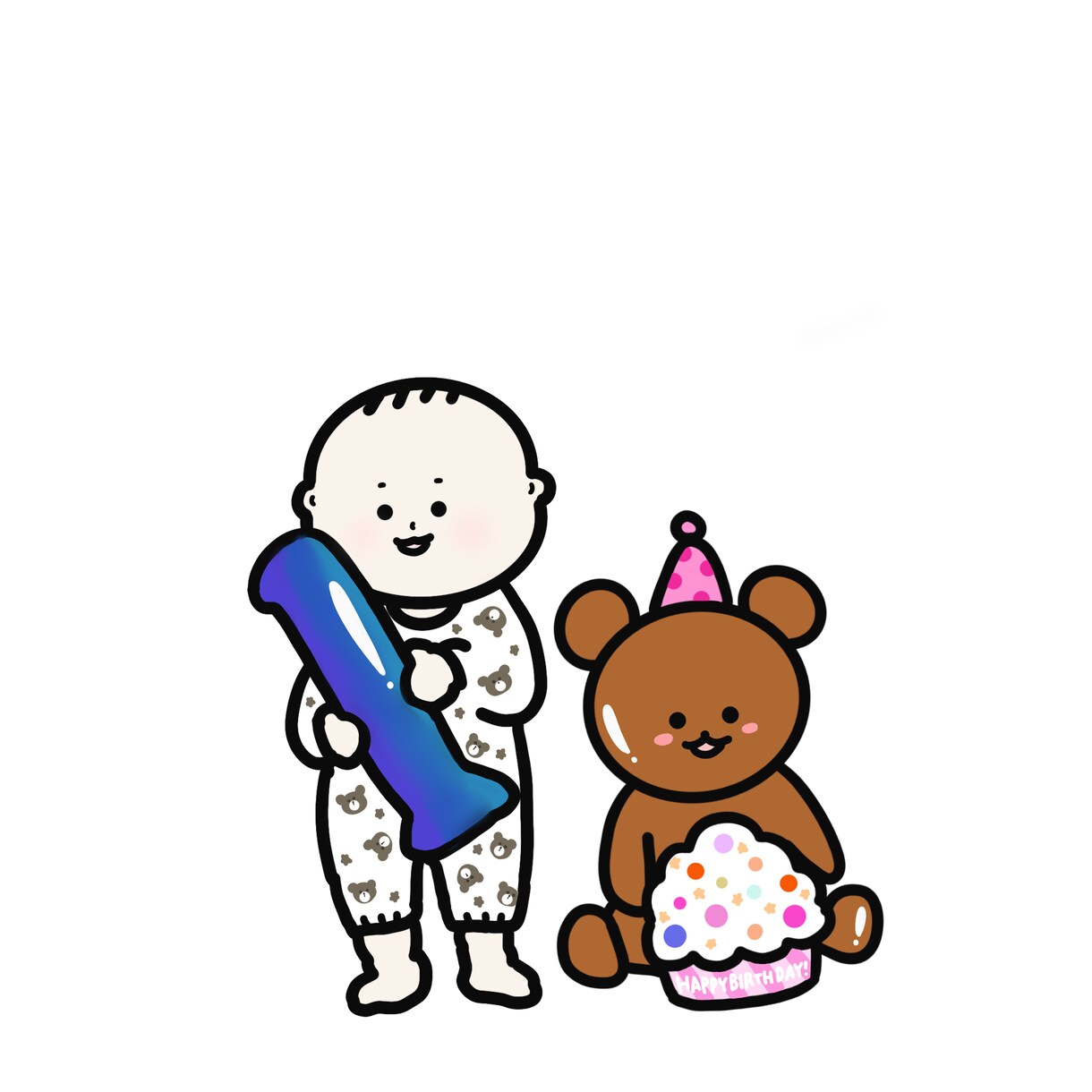 赤ちゃんのゆるい似顔絵やSNSのアイコン描きます 赤ちゃんのオリジナルゆるかわイラスト イメージ6