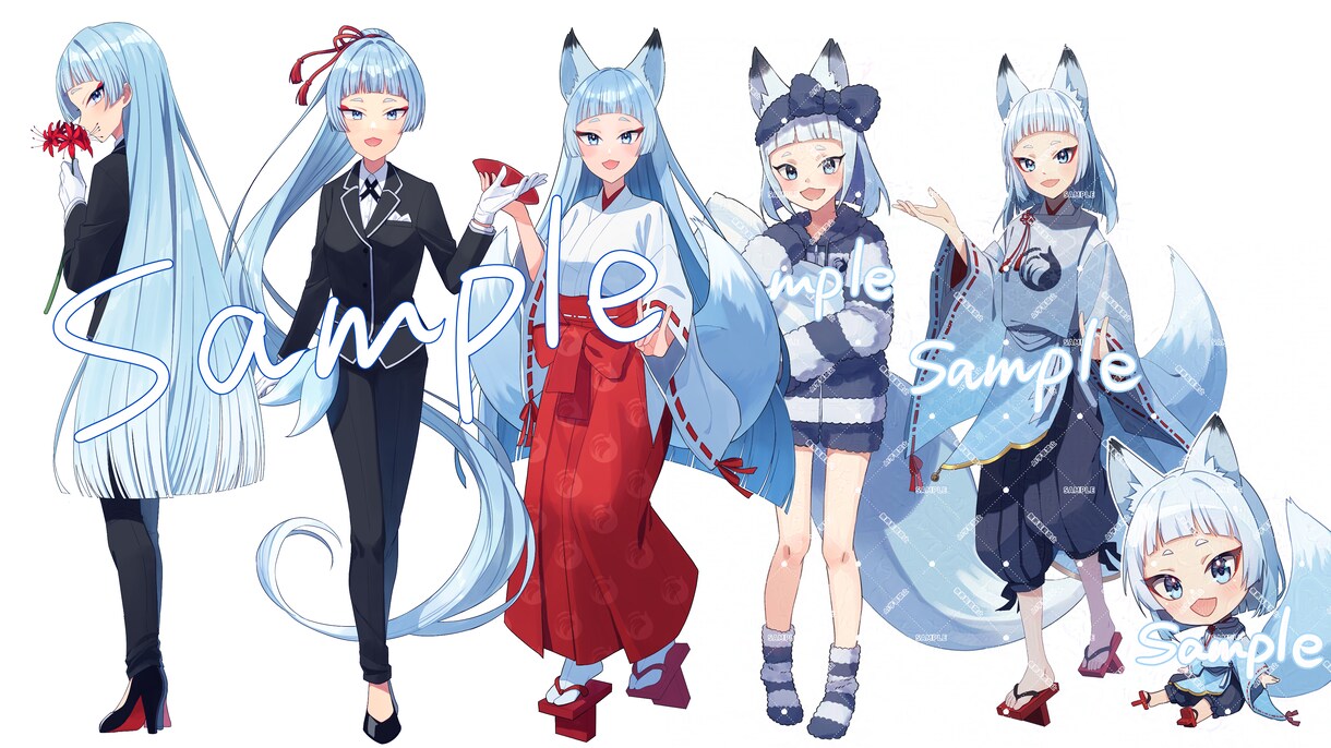 かわいい！カラフル！生きてる！立ち絵制作いたします 画面の中で生きているあなただけのキャラクターはいかがですか？ イメージ3