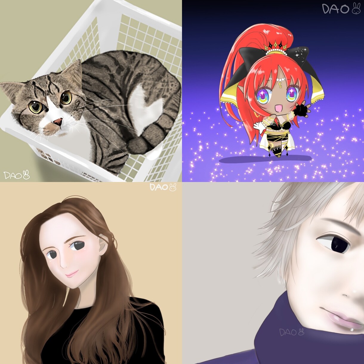 透明感のあるアイコン、イラストお描きします ♡初めての方もお気軽にご相談ください♡ イメージ6