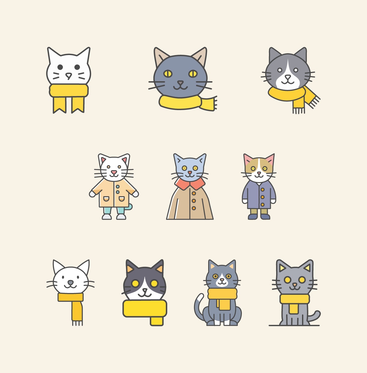猫アイコン｜冬の防寒素材を提供します 防寒アイテムで冬の説明をやさしく イメージ1