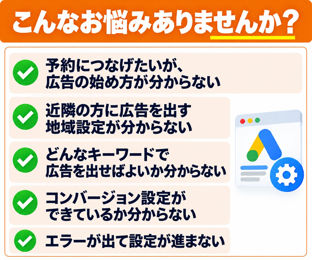 クリニックのGoogle広告設定を代行します 初めての設定も、設定トラブルの確認・修正も代行 イメージ2