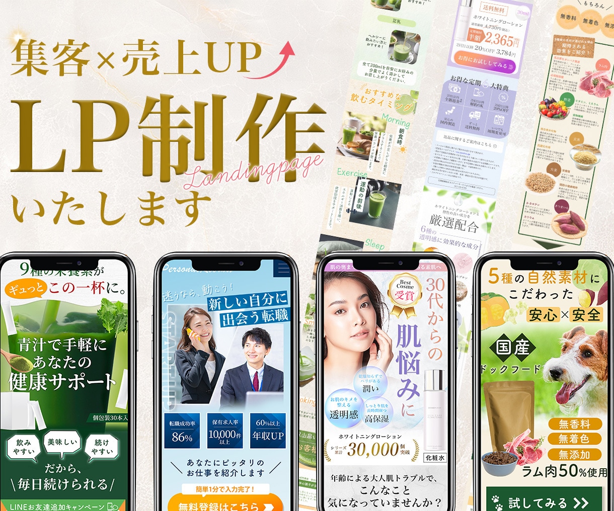 先着5名！低価格でランディングページ制作いたします 集客UP、売上UPする魅力的なデザインを！ イメージ1