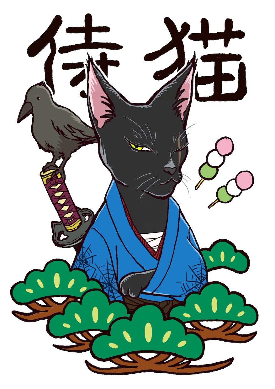 猫×和オリジナルイラスト制作します Japanese-style cat artwork. イメージ5