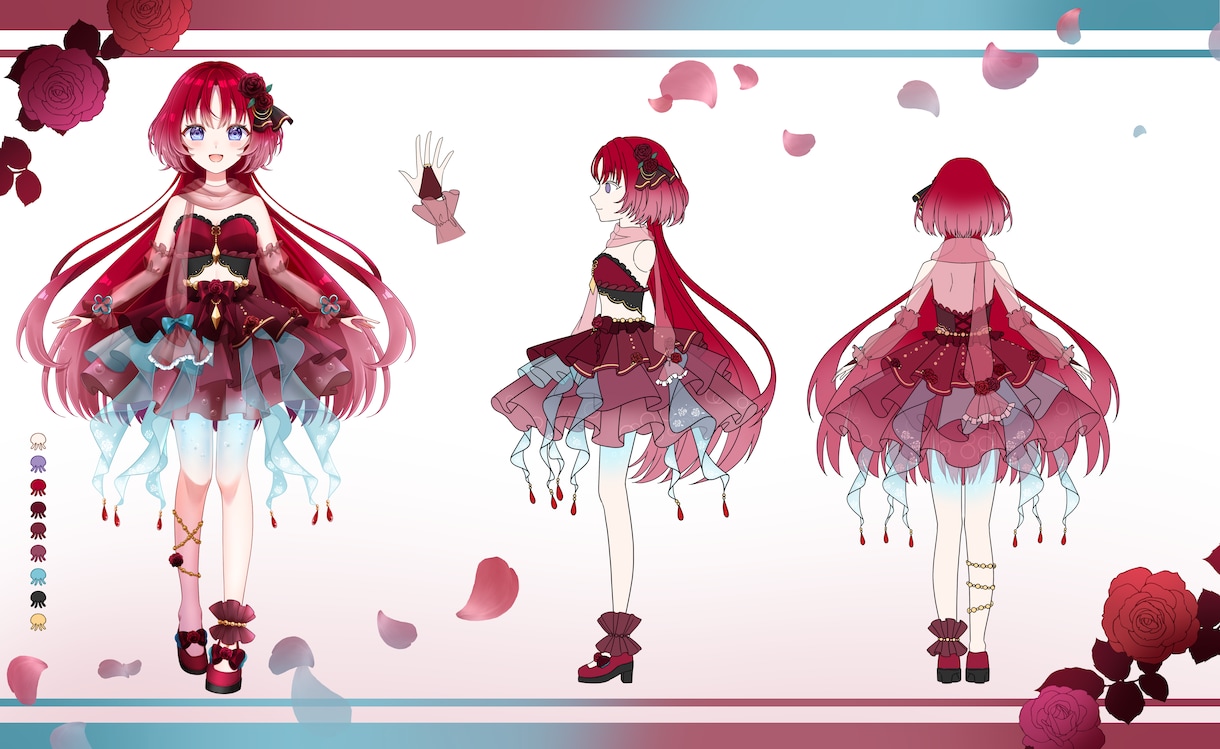 衣装デザイン制作いたします VTuberさん衣装、キャラクター衣装デザインします！ イメージ4