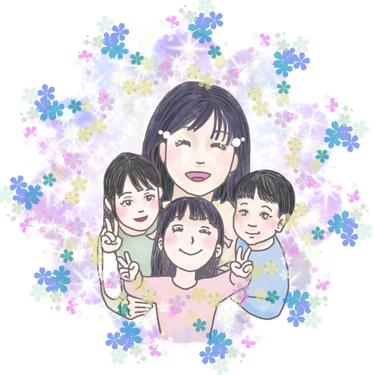 修正無制限★世界に1つのゆるポジティブ絵描きます SNSアイコン/似顔絵/ウェルカムボード/歌みた/ヘッダー イメージ8