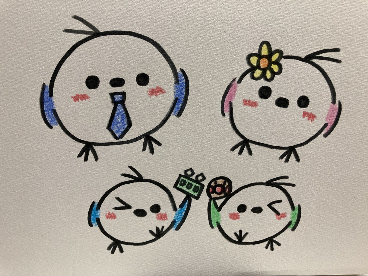シマエナガ(愛称シマダ)手描きで描きます 世界に一つだけのシマダをあなたに イメージ4
