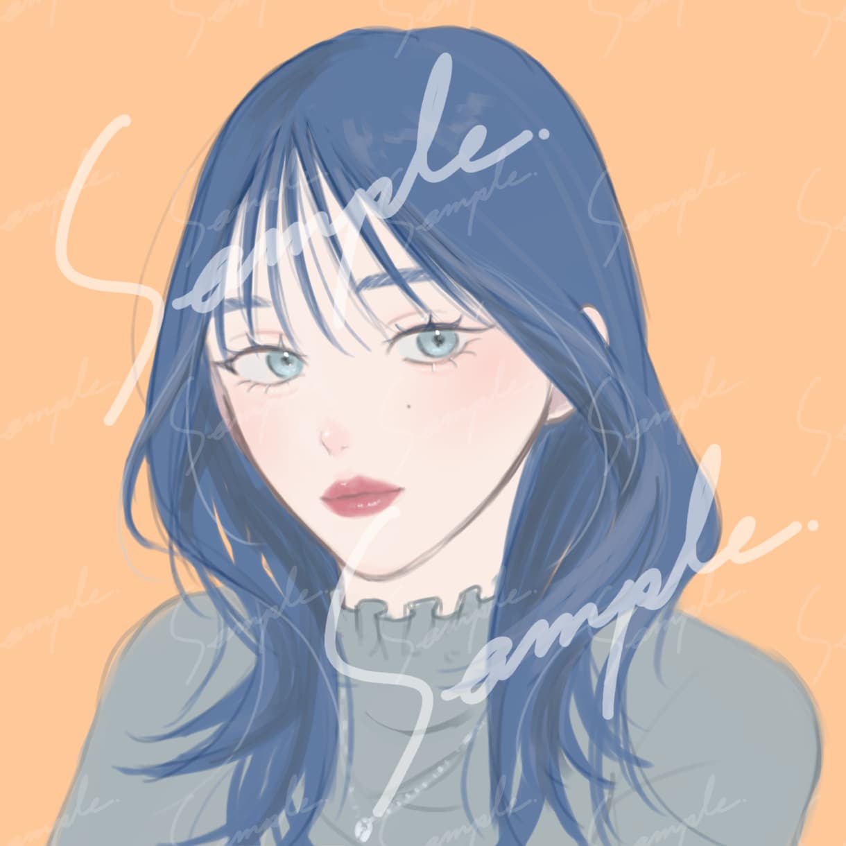 SNSやゲーム用のアイコンを制作します 韓国っぽ・似顔絵・美人さんやイケメンなどお任せください！ イメージ1