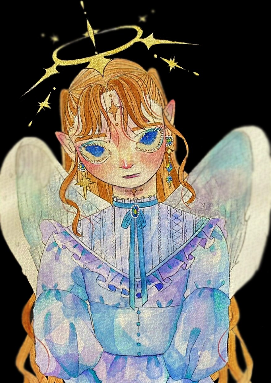唯一無二の水彩画で女の子を描きます 現役美大生が水彩でサムネ映え間違いナシの絵を描きます！ イメージ5