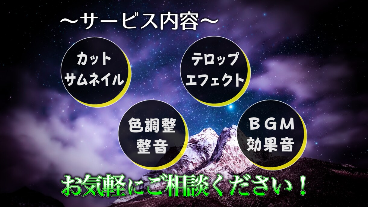 実績獲得セール中!! 動画編集 承ります YouTube等 ご要望に合わせ様々なジャンルに対応します！ イメージ2