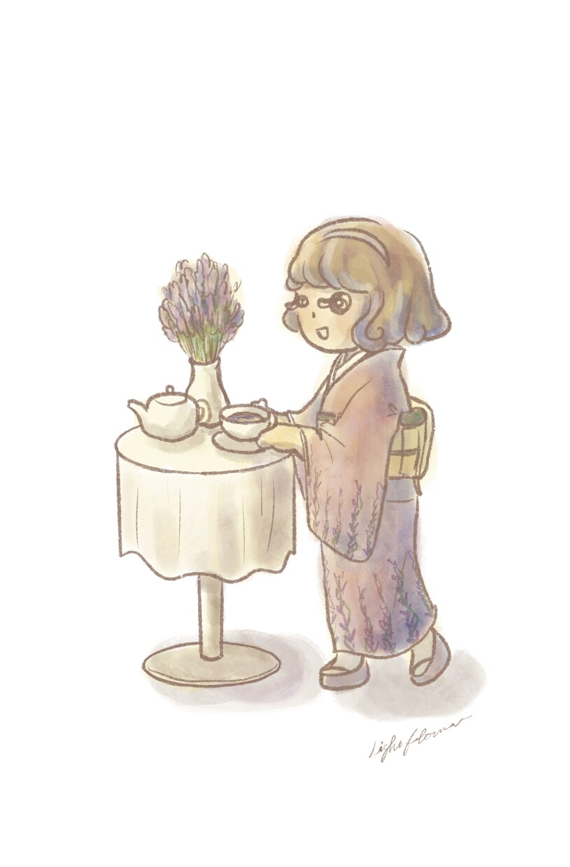 お花のようにやさしい雰囲気の女の子描きます 花や空の色を取り入れた色合いがこだわりです。 イメージ6