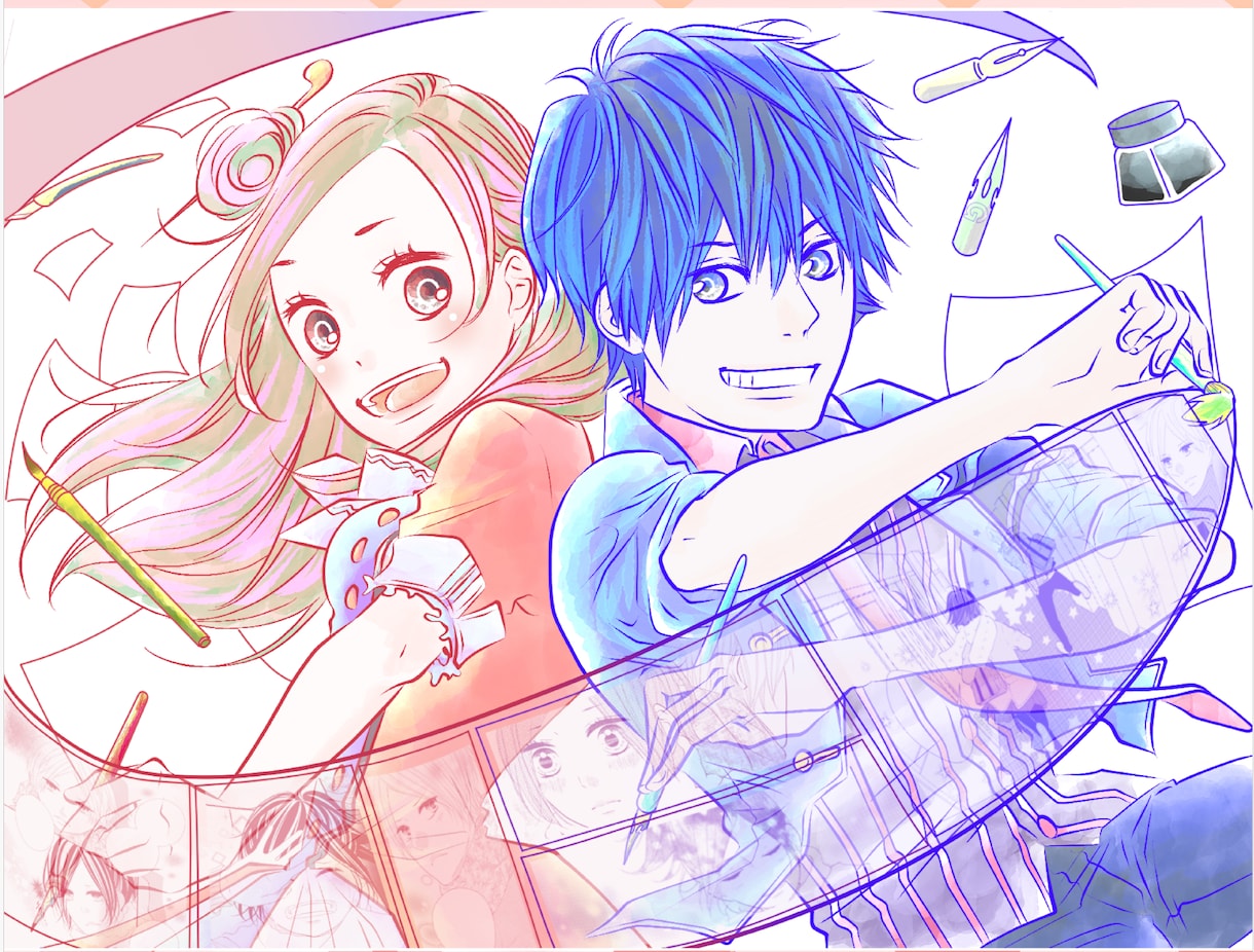 ご希望のタッチに寄せて漫画・イラスト描きます ご希望がございましたらこんな感じで～とお問い合わせください イメージ1