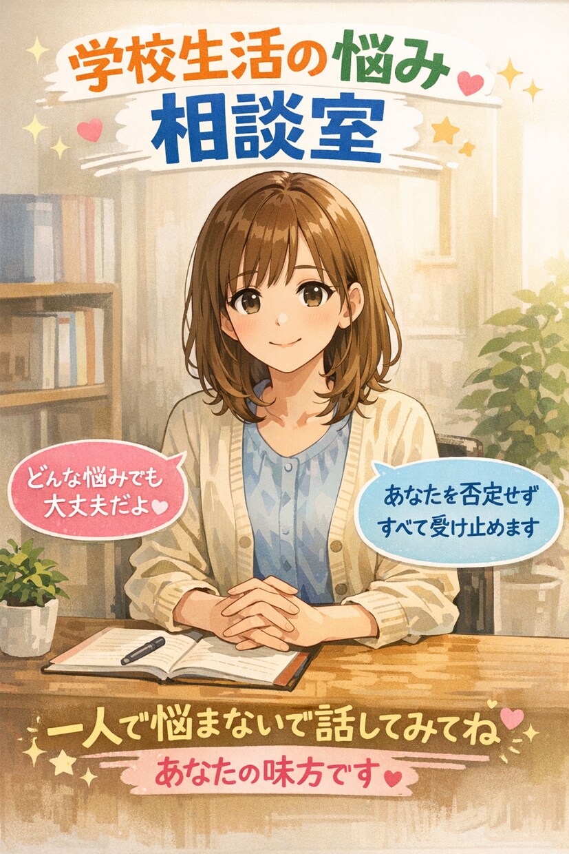 学校生活の相談を請け負います あなたのことを否定せず、すべて受け止めます イメージ1