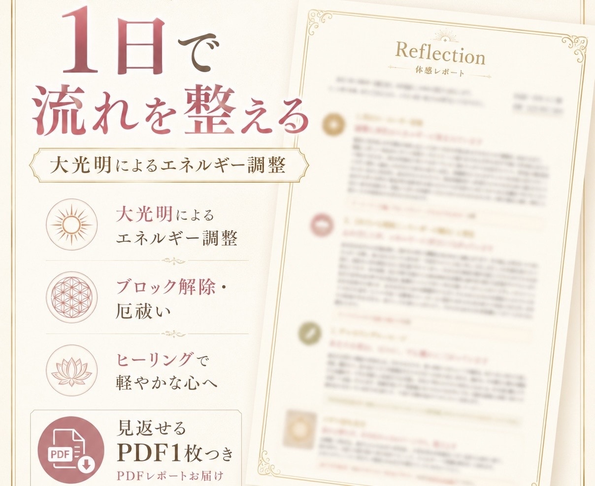 波動修正で流れを整え、本来の状態へ戻します 大光明によるエネルギー調整、ブロック解除、厄祓い、ヒーリング イメージ5