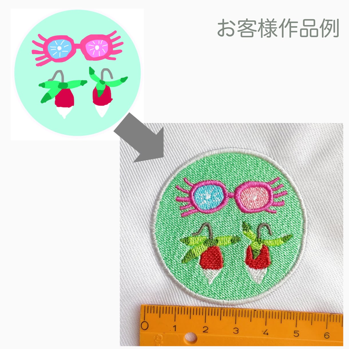 オリジナルデザインの高品質刺繍ワッペンを制作します 1点から作成OK！個人でも法人でもオーダー可能！ イメージ4