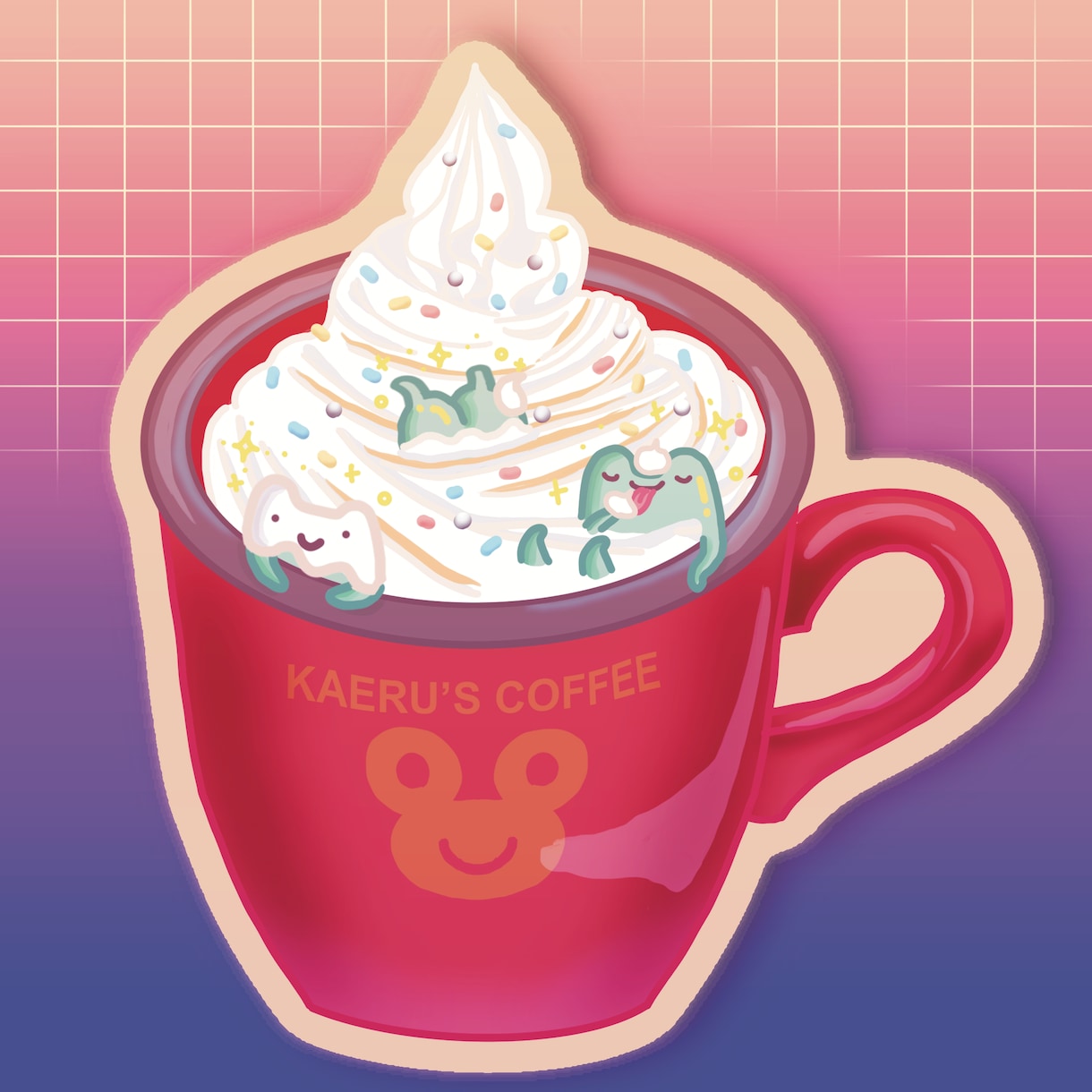 ゆるかわな動物イラスト(カエルカタツムリ)描きます シール、アイコン、アクキー用なんでも可愛く描けます。 イメージ5