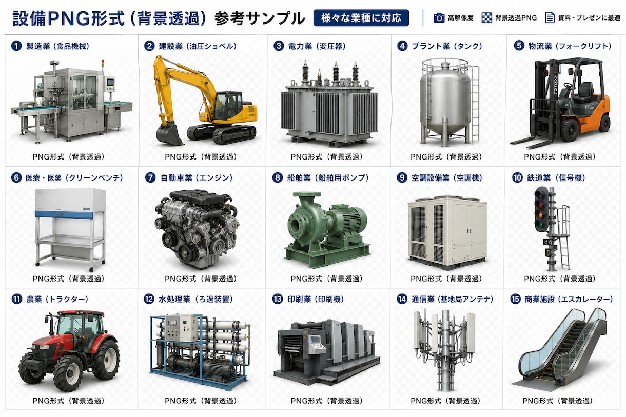 写真からリアルな機械設備イラストをPNG作成します 伝わりにくい写真を分かりやすく イメージ2