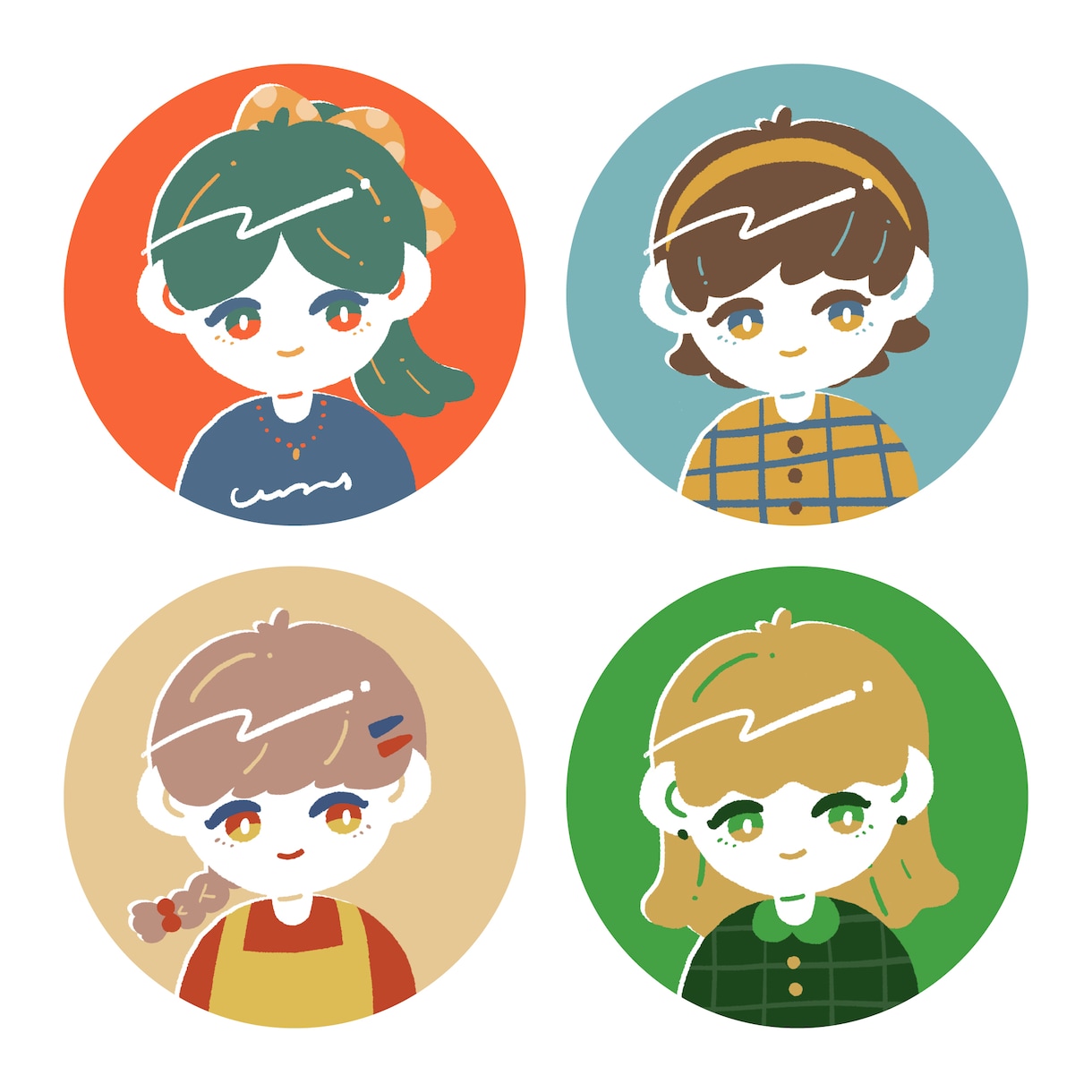 柔らかいタッチのイラストを書きます 少ない色数で絵の具のような風合いに仕上げます イメージ1