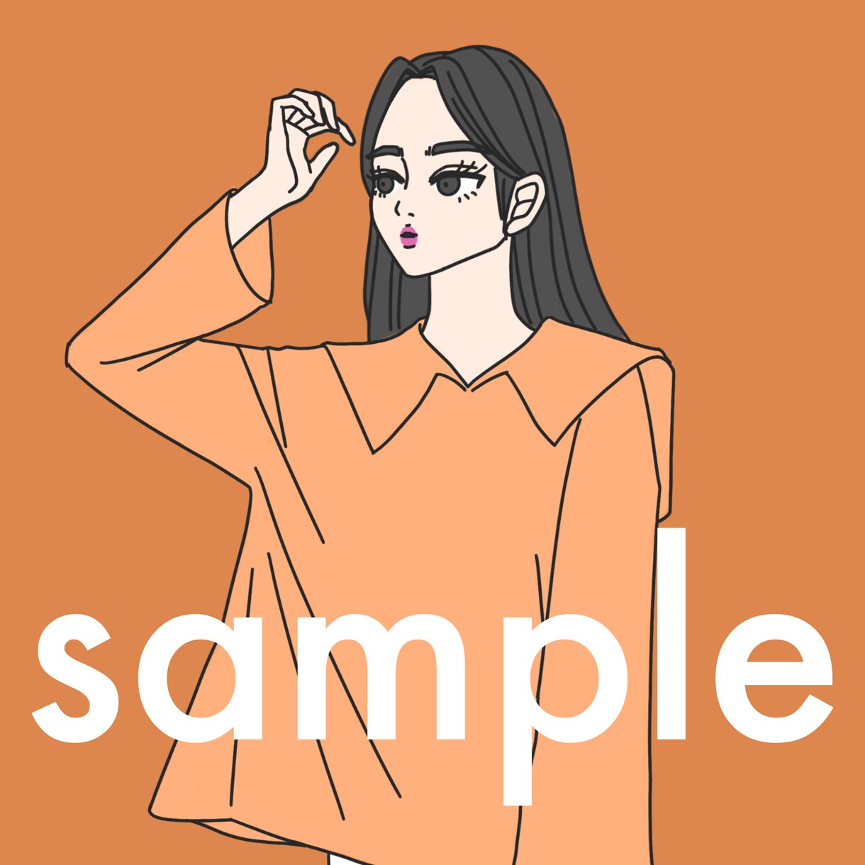 リテイク無制限！おしゃれな雑誌風アイコン描きます 被らない個性派アイコンお任せ下さい【最短１日】【商用可】 イメージ3