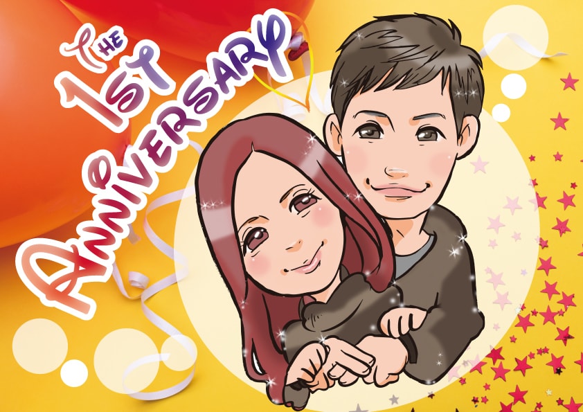 結婚式の似顔絵(デジタル)描きます ウェルカムボード用の似顔絵承ります♪ イメージ2