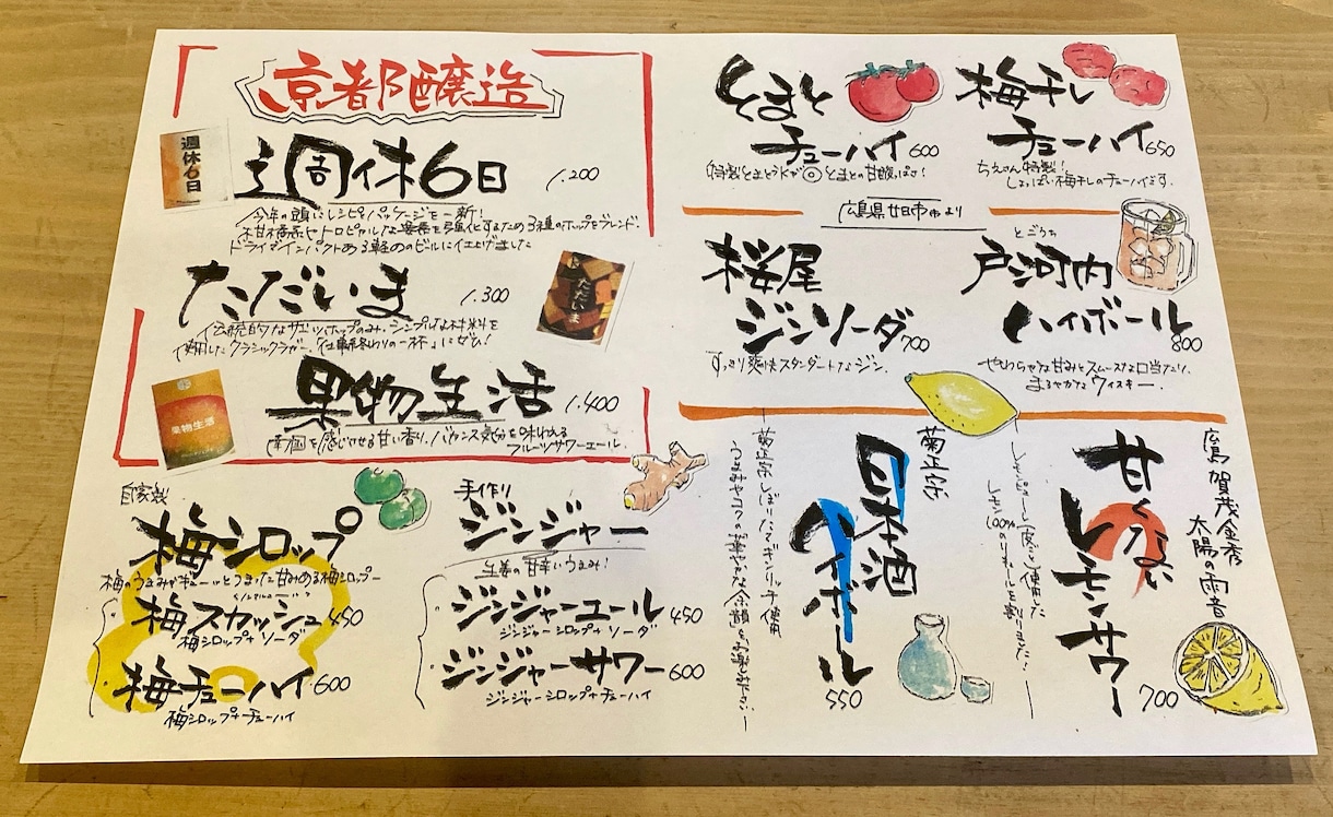 メニュー書きます 美味しそうと思っていただける字を目指してます イメージ3