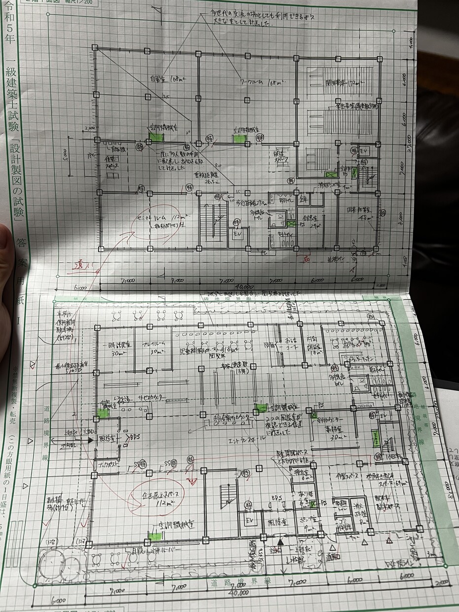 1級建築士製図試験　図面の添削します 【最安値】値段以上のサービスを提供します！ イメージ6