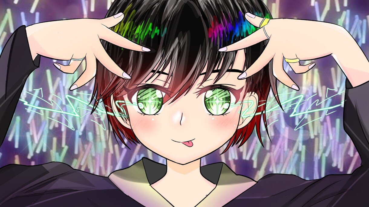 カラフルで目を引くようなイラストを制作します オリキャラ・イラスト制作します ！ イメージ5