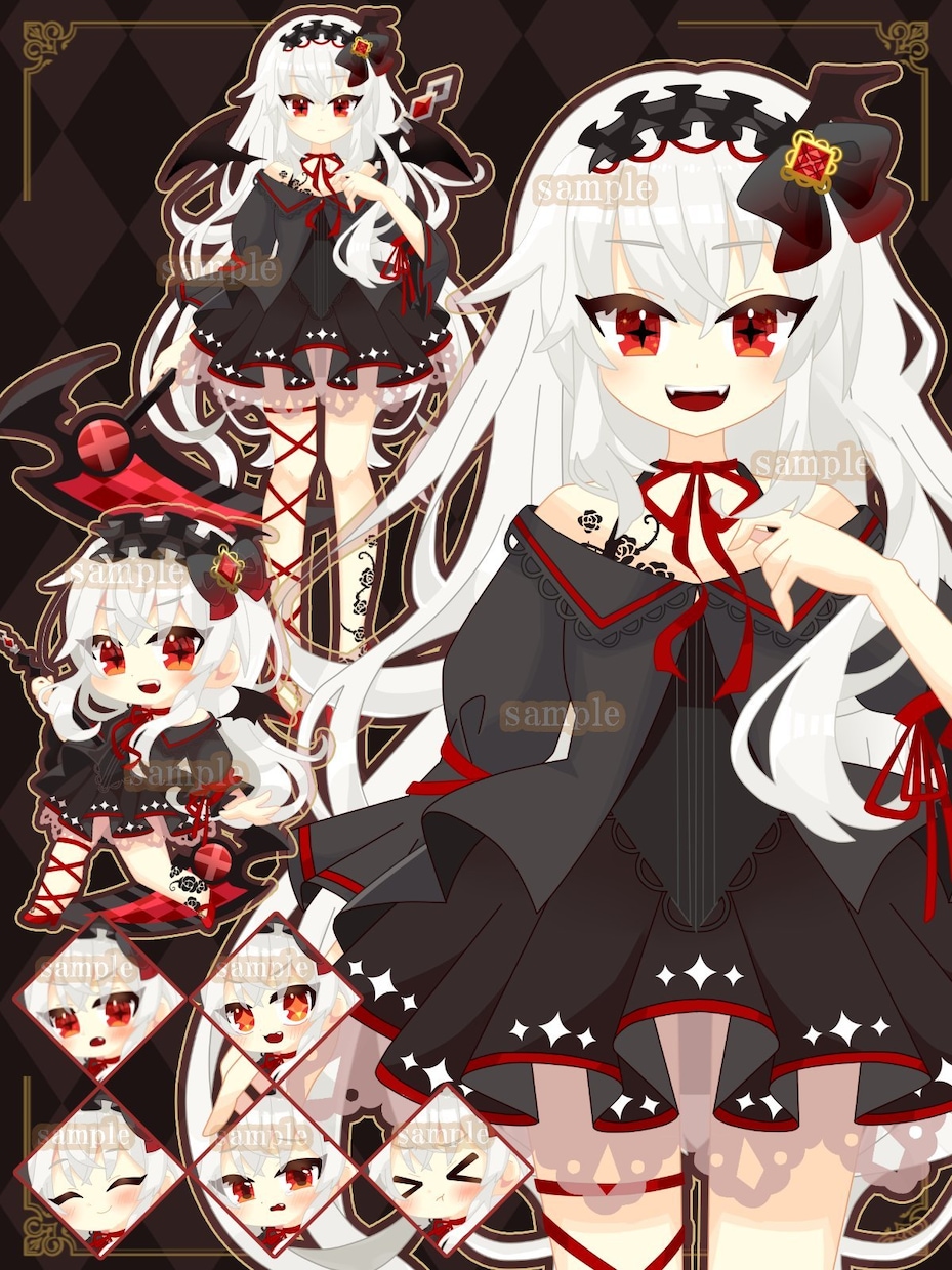 商用利用可★Live2D用パーツ分け立ち絵描きます SDキャラ付き。Vtuberとして活動を始めたい方に イメージ5