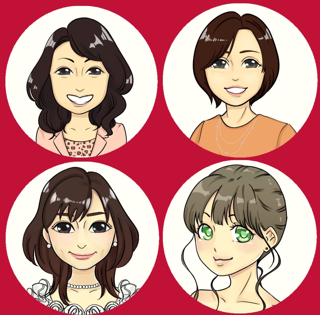ＳＮＳアイコンに！120%美人化似顔絵描きます コンプレックスではなく、長所や魅力を最大限に引き出します！ イメージ4